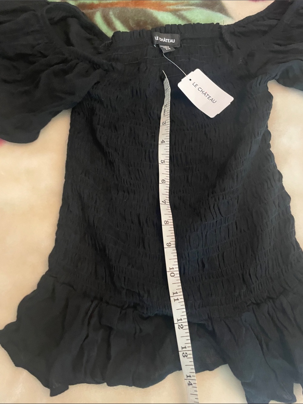 Le Chateau Black Off Shoulder Top Size SP - Picture 10 of 13